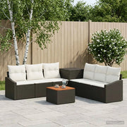 Set di divani 8 pz Nero e Bianco Crema 3448213