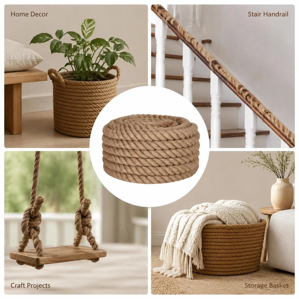 Jute Rope, 25 M Length, 36 Mm Thickness