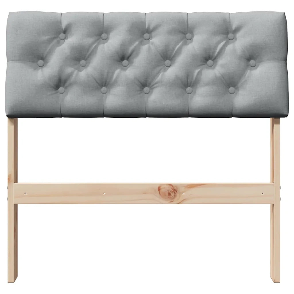 Testiera | Testata imbottita Grigio chiaro 75 cm Pino massello