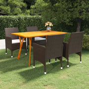Set Mobili da Pranzo per Giardino 5 pz Marrone 3072114