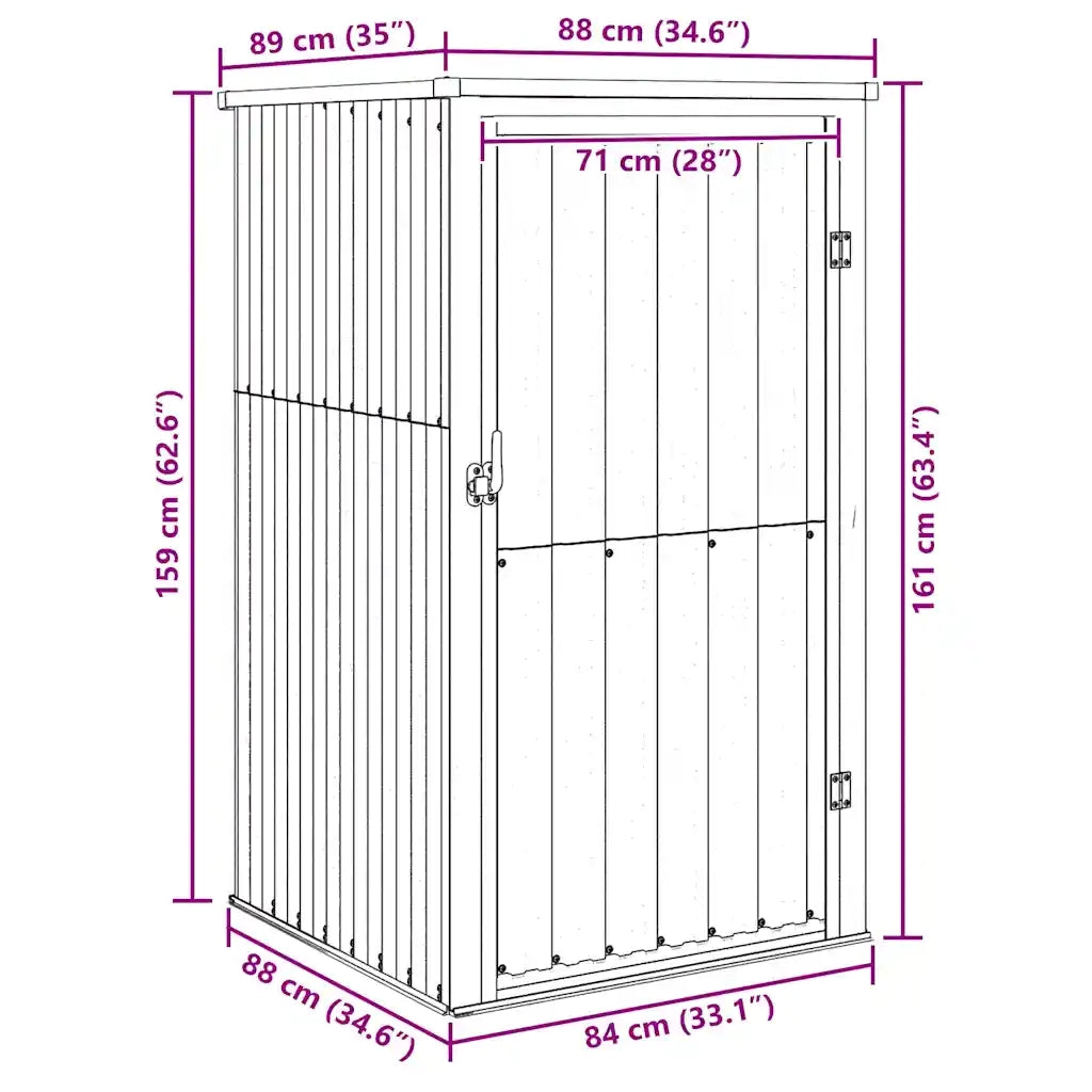 Capanno per Attrezzi Verde 88x89x161 cm in Acciaio Zincato 316205