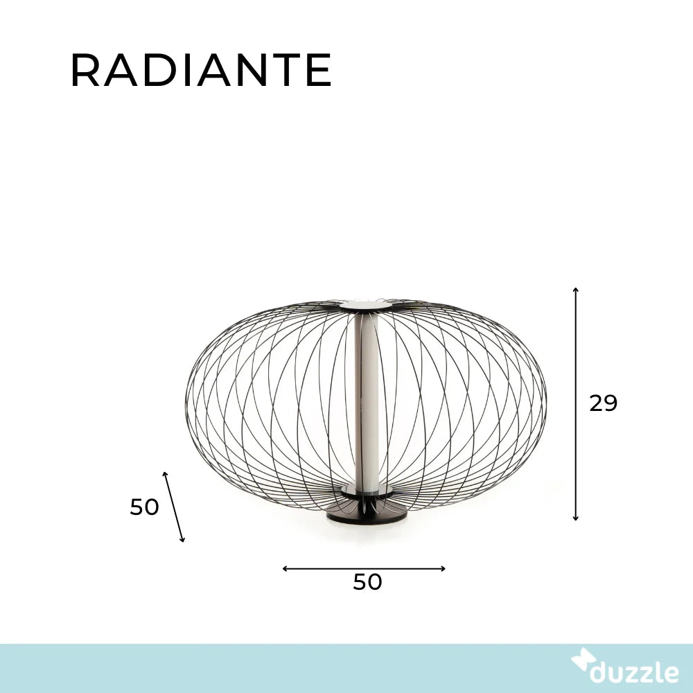 Lampada da tavolo LED Radiante in acciaio e acrilico ottone lucido | Duzzle