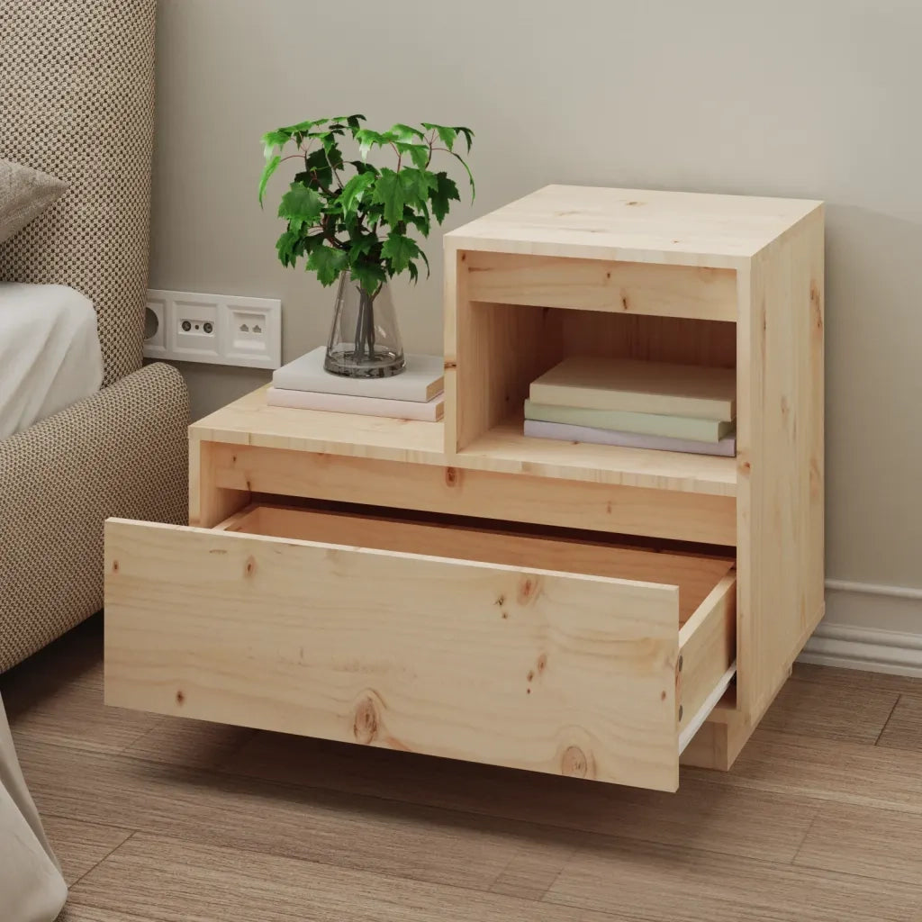Comodino 60x34x51 cm in Legno Massello di Pino 814374