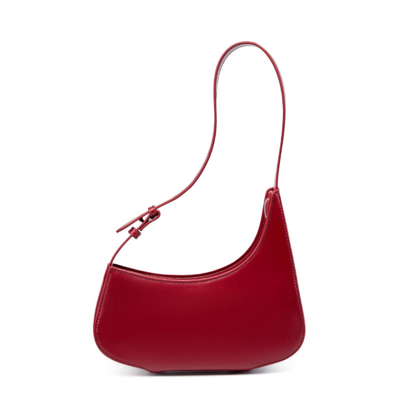 Borsa da donna in vera pelle rossa