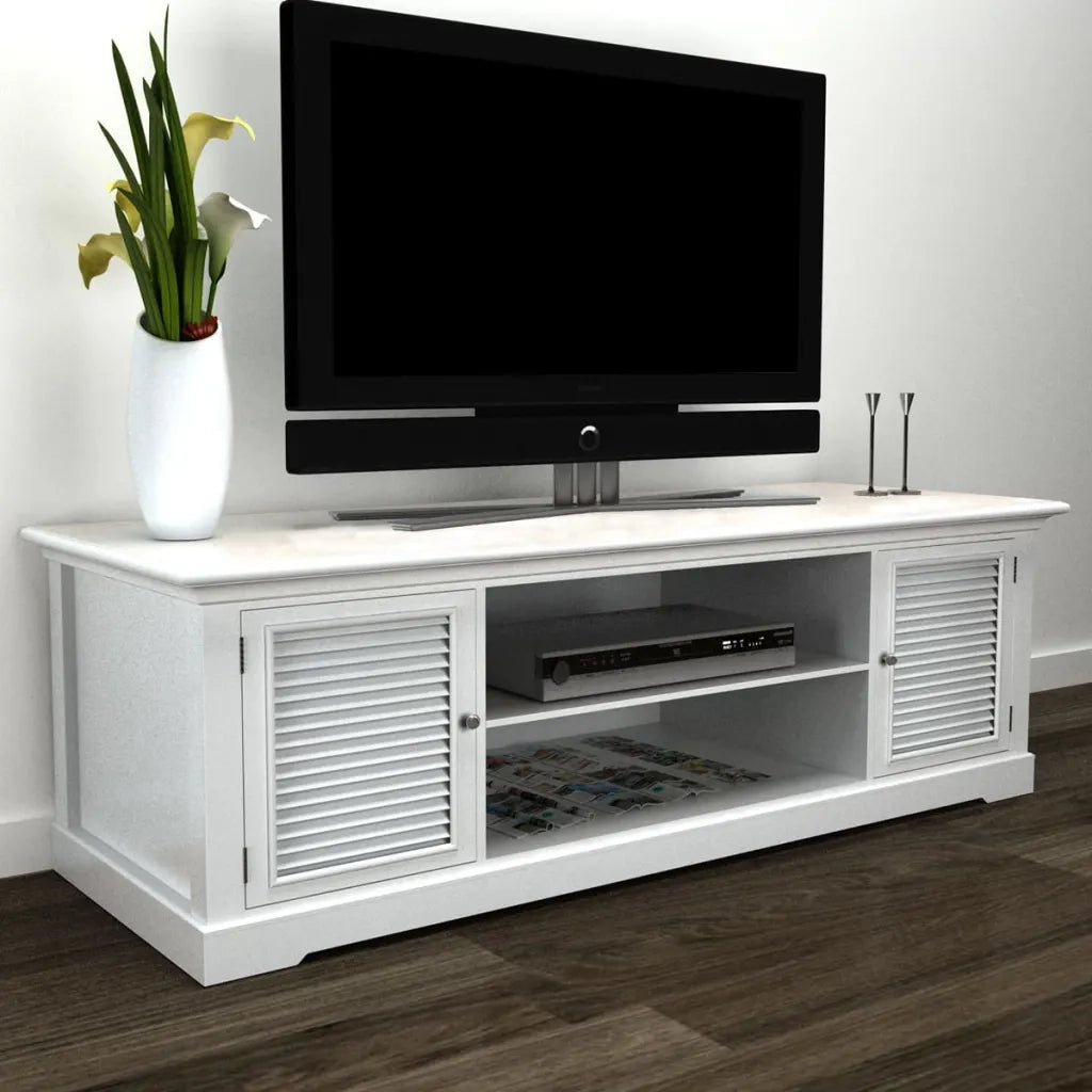 Mobile Porta TV Bianco in Legno 241373