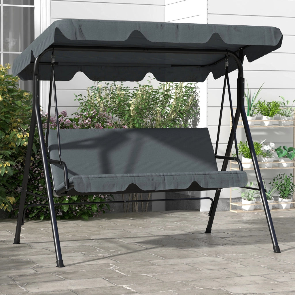 Amaca da Giardino 3 Posti ¨C zephmum ¨C Grigio Nero