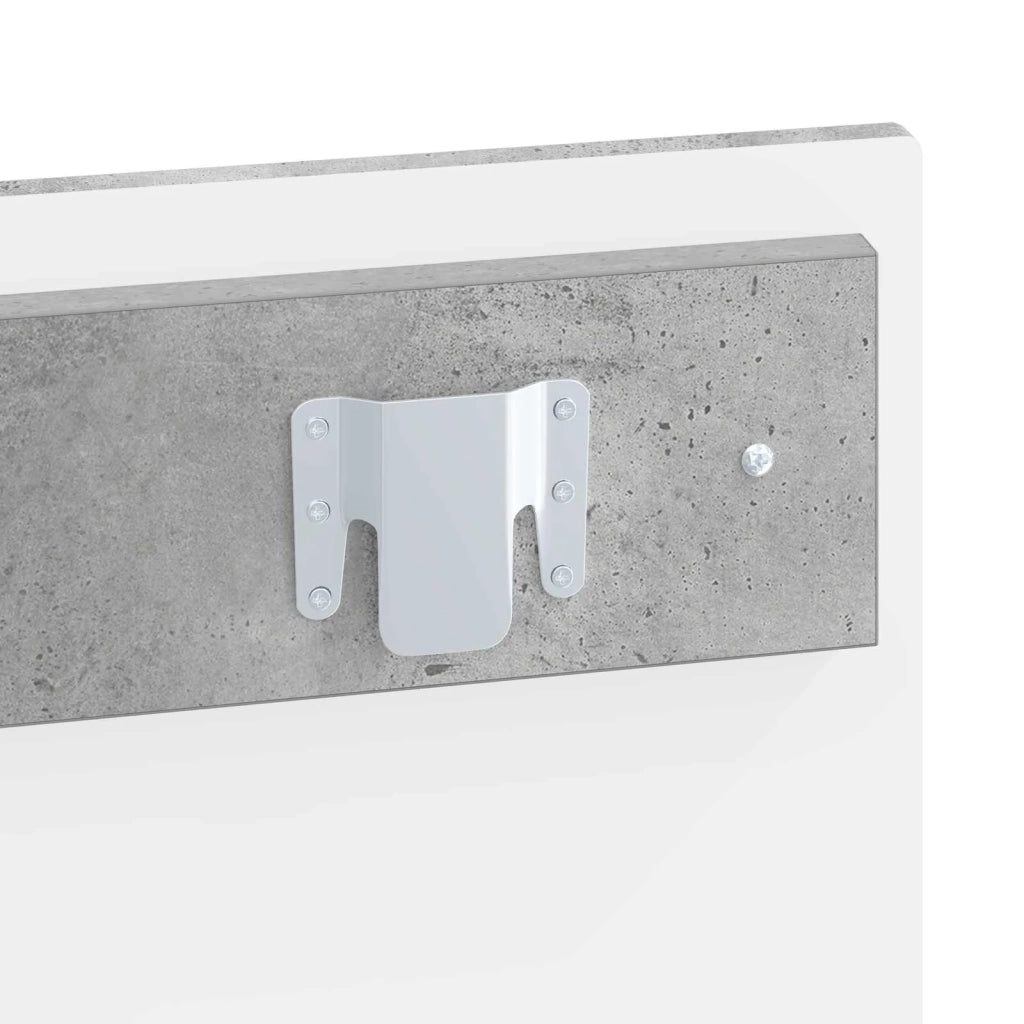 Testiera da Muro UTRECHT Grigio Cemento Legno ingegnerizzato 897838
