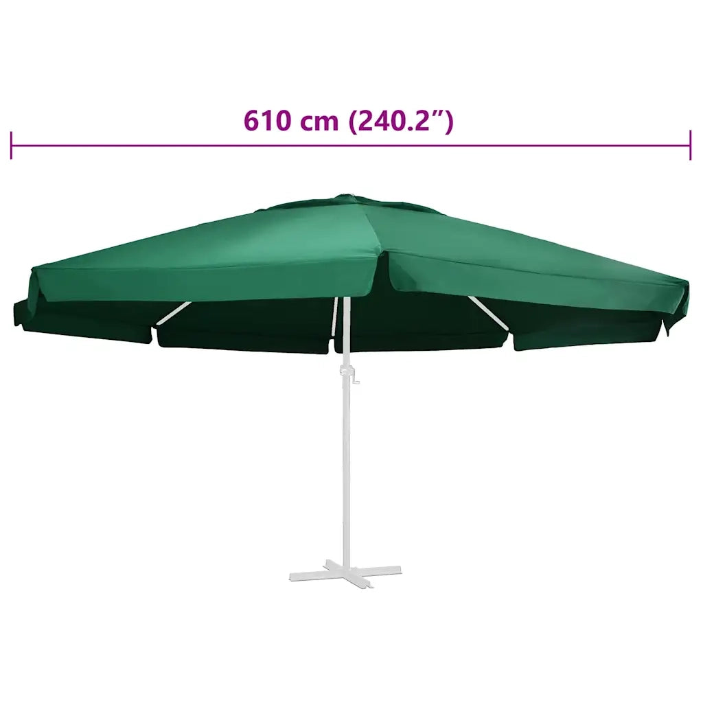 Telo di Ricambio per Ombrellone Verde 610 cm CFW4195313