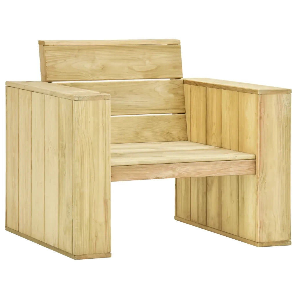Set Salotto da Giardino 4 pz Legno Massello di Pino Impregnato 3096637