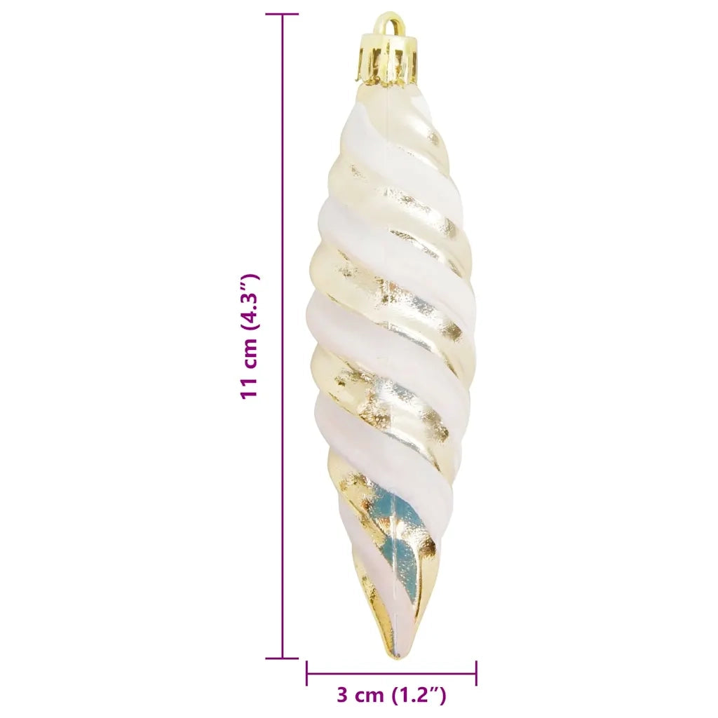 Palla a spirale di Natale 40 pz Champagne Plastica CFW1894187