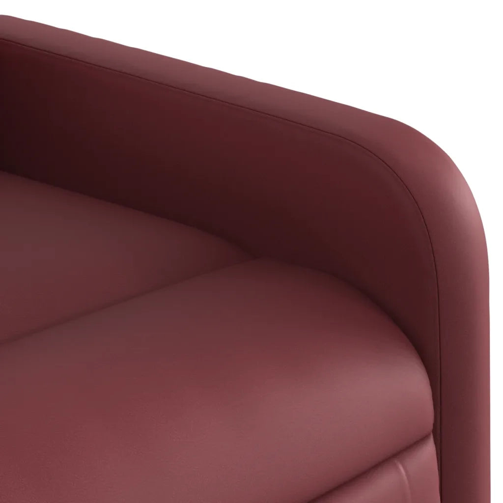 Divano Sedia-Poltrona Massaggiante Reclinabile Rosso vino in Similpelle 829978
