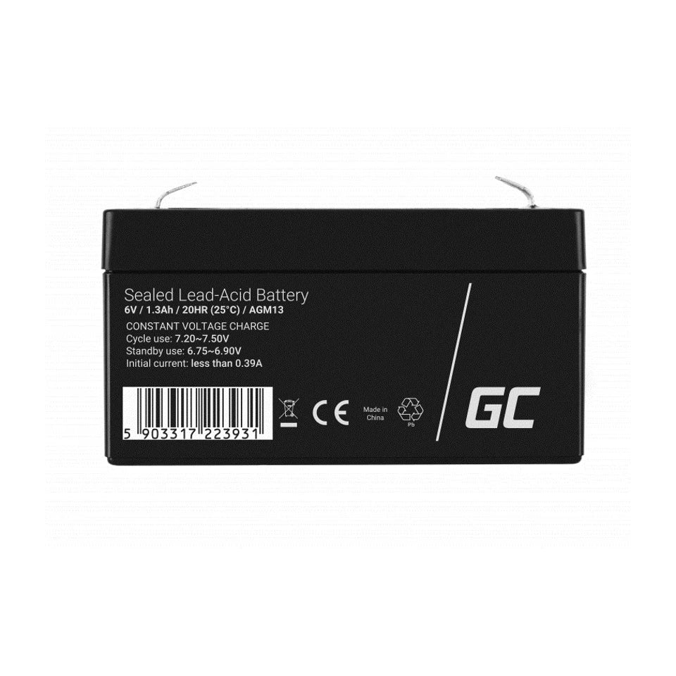 Batteria UPS al piombo sigillata Green Cell AGM13 (VRLA) 6 V 1.3 Ah