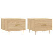 2 pz Tavolini salotto | Tavolino da caff¨¨ | Tavolino da Soggiorno Rovere Sonoma 50x50x40cm Legno Multistrato