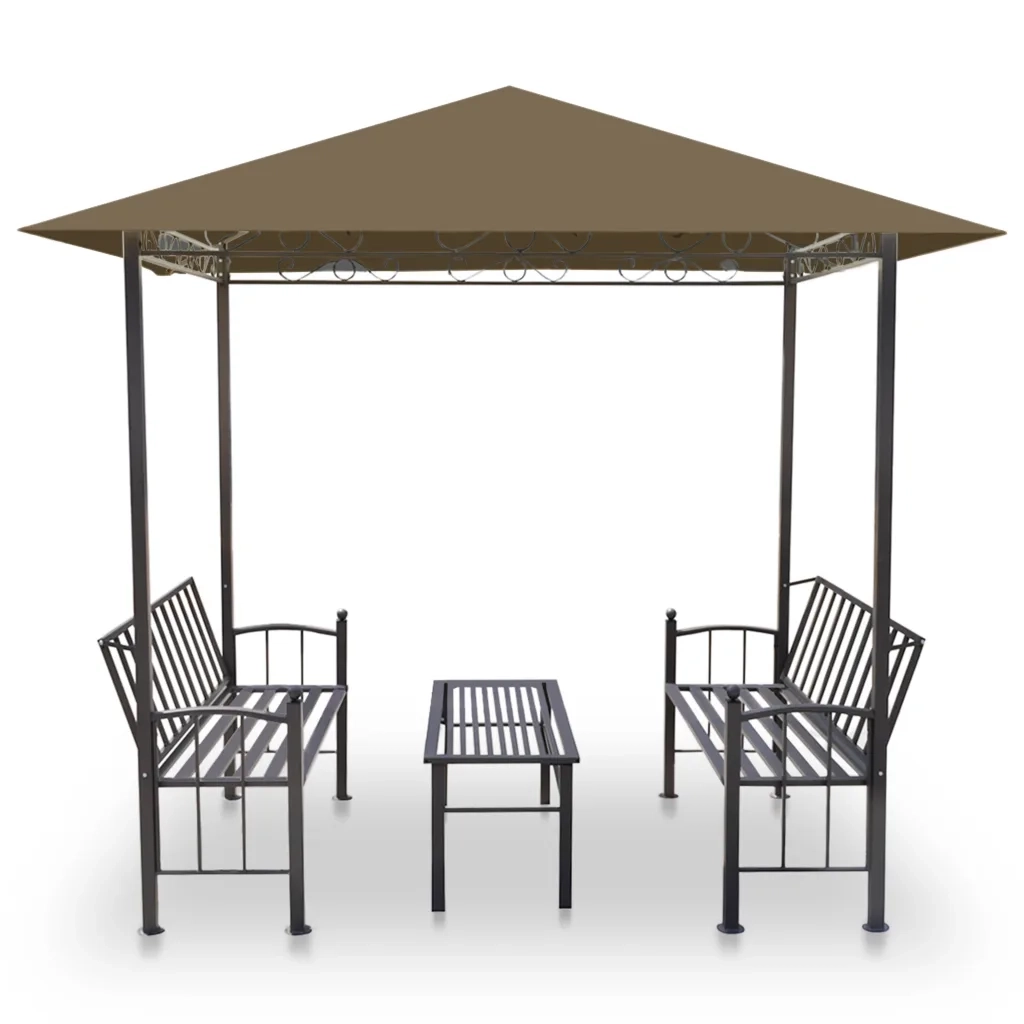 Padiglione Giardino Tavolo e Panche 2,5x1,5x2,4m Talpa 180 g/mÂ²