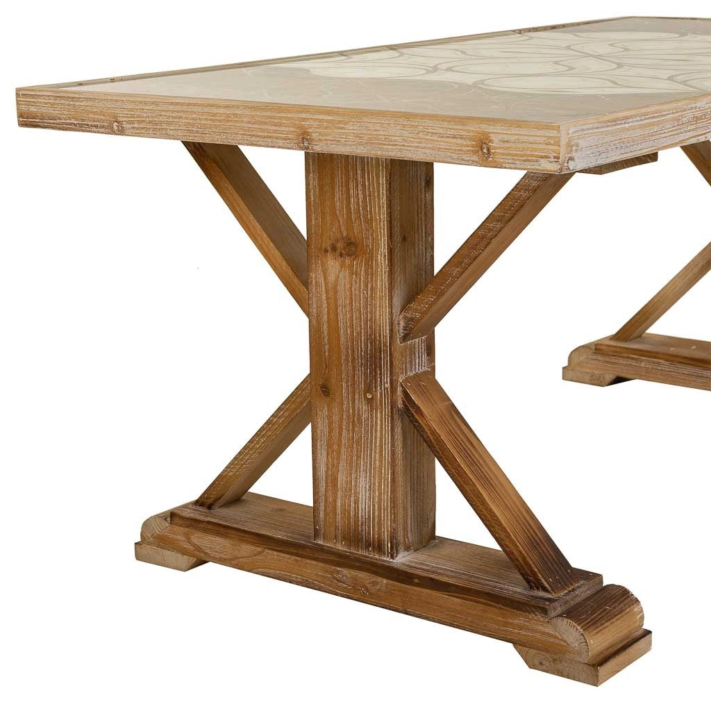 Tavolo in legno marrone 120,5x60,5x50,5h