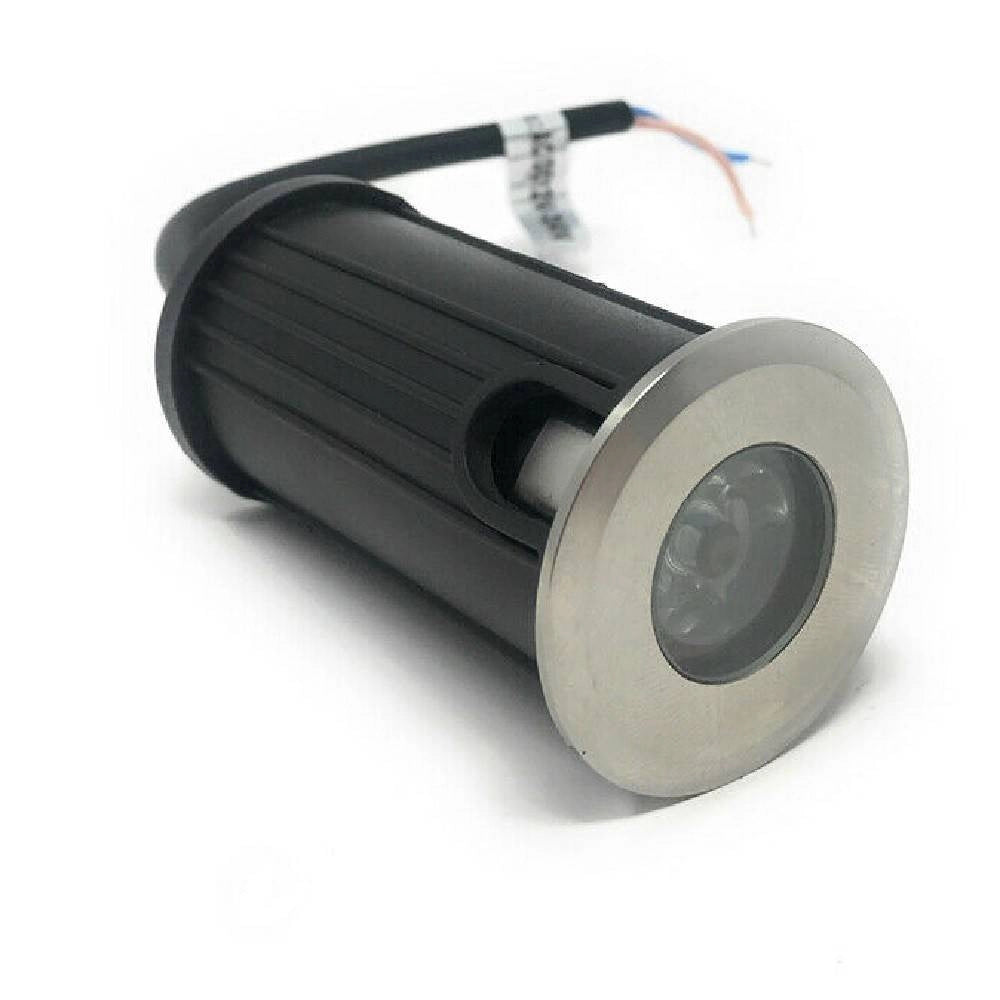Trade Shop - Faretto Incasso Segnapasso 12v 1 Watt Luce 6500k 3000k 4000k Verde Blu Ip68 Es41 -