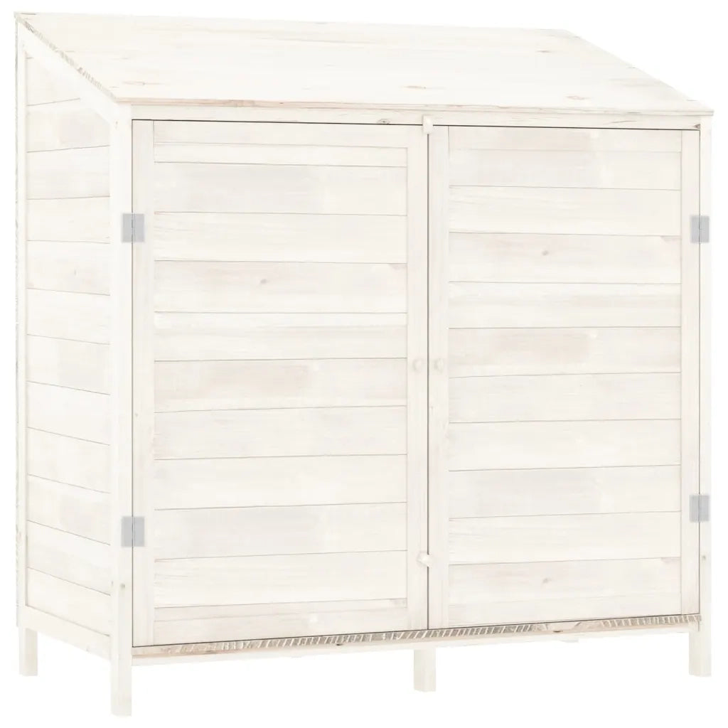 Capanno da Giardino Bianco 102x52x112cm Legno Massello di Abete CFW6068047