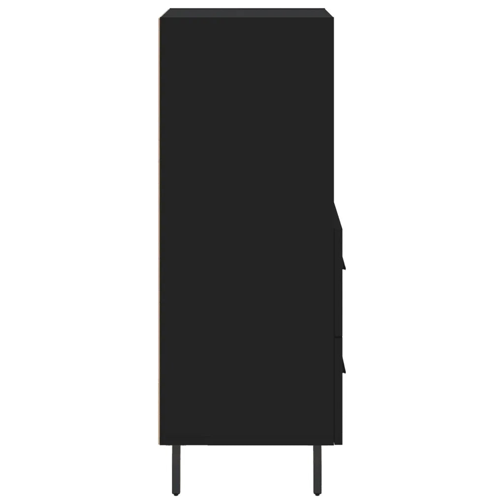 Credenza Nero 34,5x34x90 cm in Legno Multistrato 828685