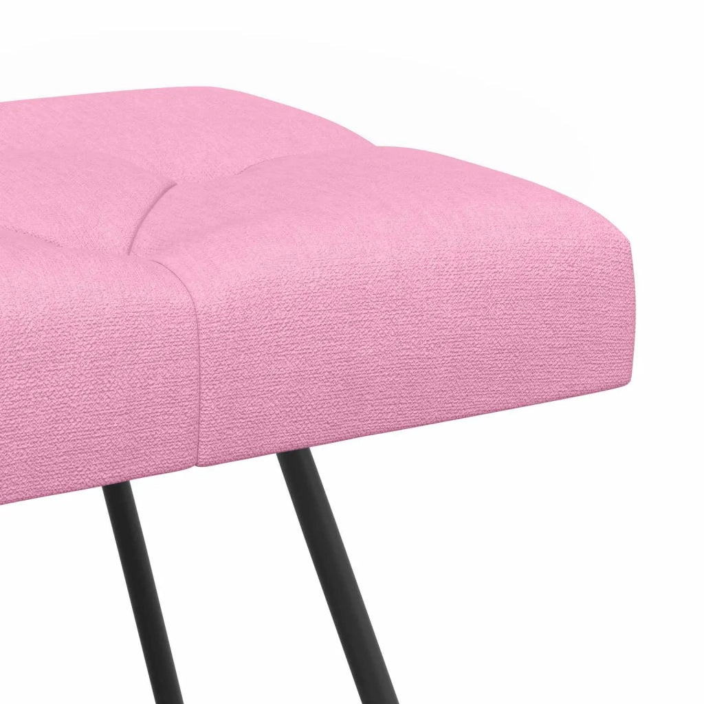 Panchina con bottoni imbottiti Rosa 110 x 40 x 46 cm Tessuto 42038383