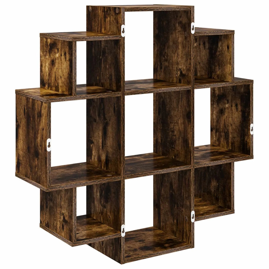 Scaffale da parete Rovere Fumo 90 x 25 x 90 cm 8012176