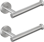 Supporto per carta igienica, supporto per carta igienica da attaccare al muro, per bagno, cucina, toilette, design moderno, adatto per rotoli di carta igienica giganti, acciaio inox, inox, acciaio inox lisciato a specchio, 2-pack