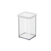Contenitore premium quadrato (trasparente guarnizione bianca) 1lt. loft bianco