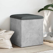Panca Portaoggetti Grigio Cemento 42x42x45 cm Legno Multistrato 835036