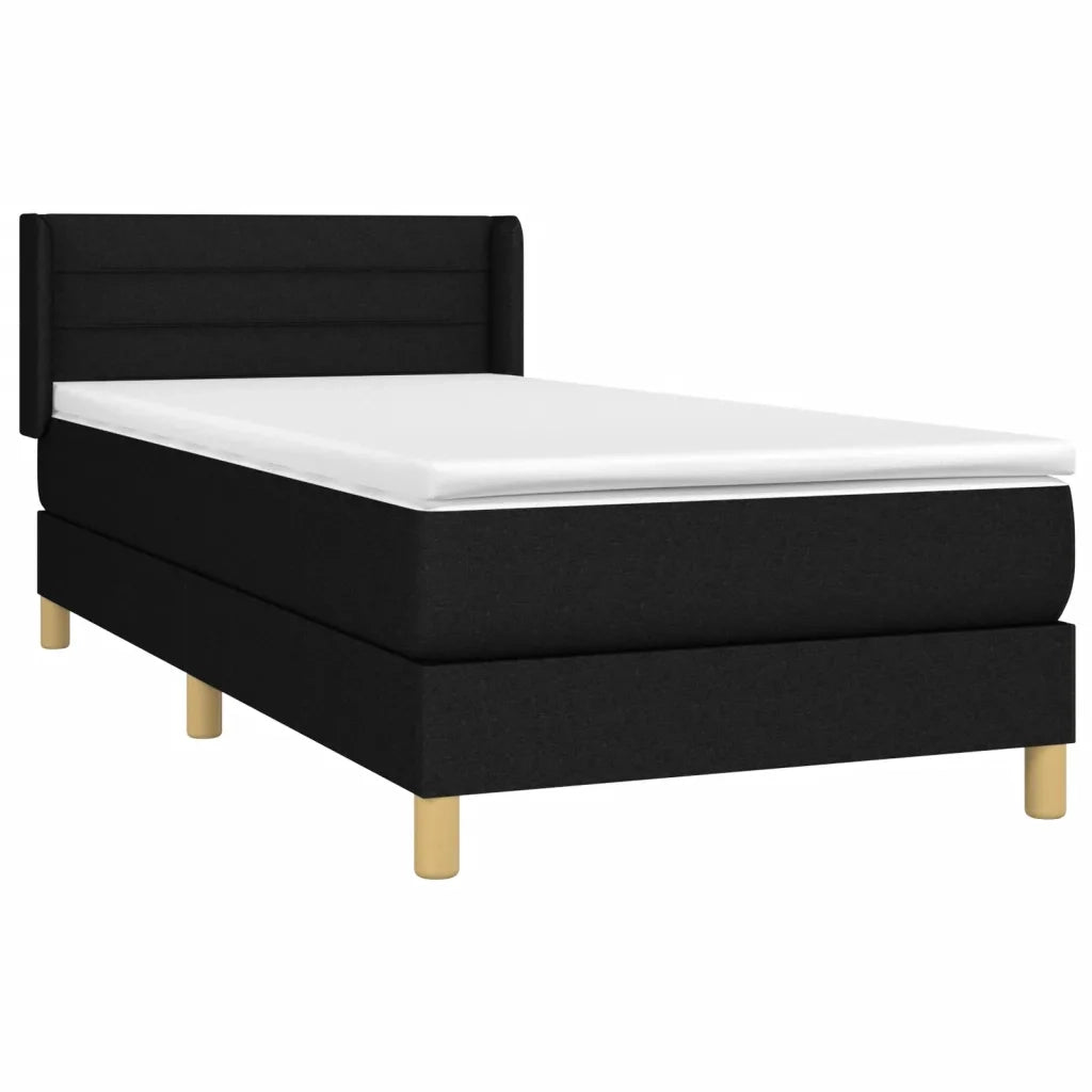 Giroletto a Molle con Materasso Nero 80x200 cm inTessuto 3130307