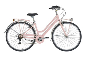 Bicicletta City da Donna 28" Cambio 6V Shimano Freni V-Brake Roxy Rosa