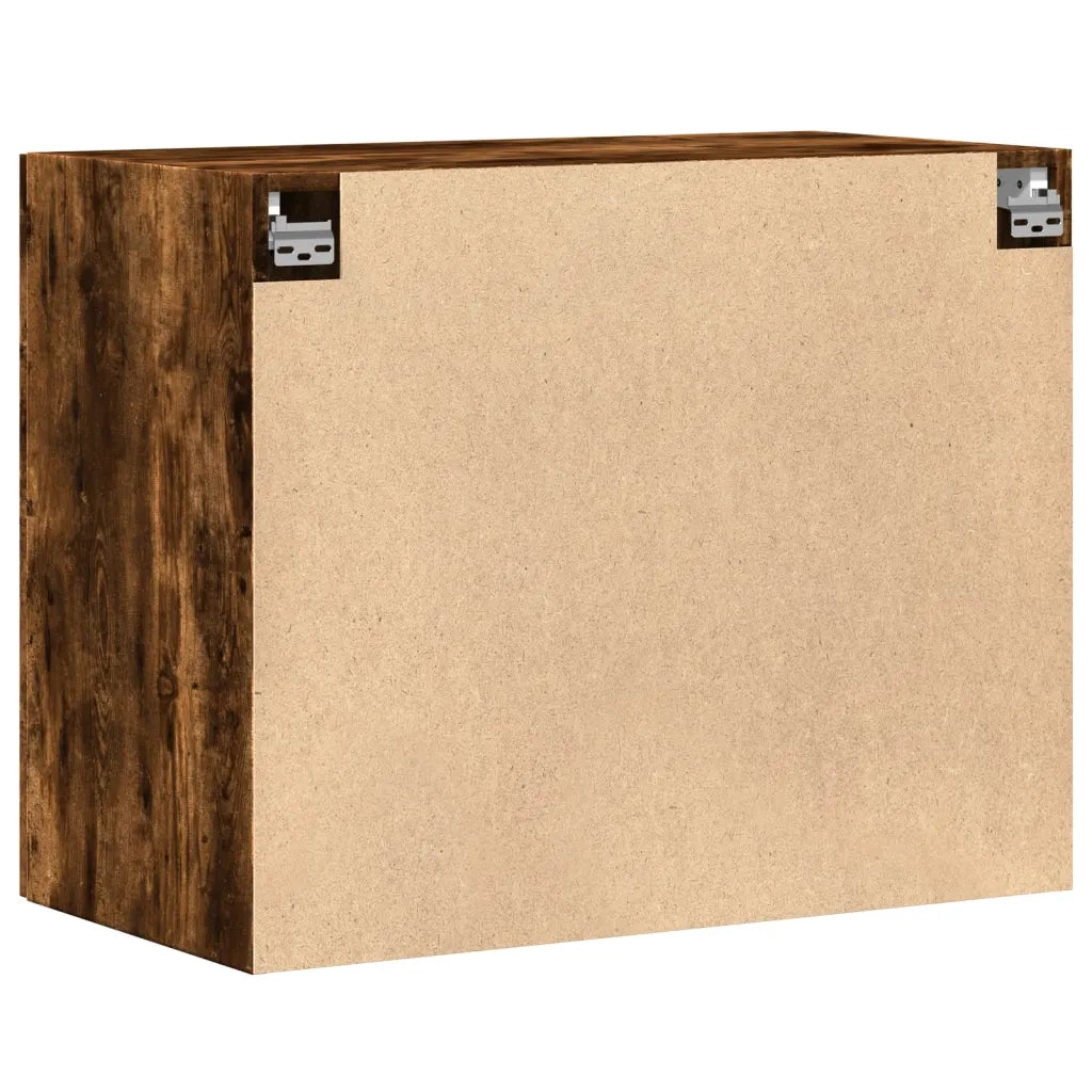 Mobile contenitore salvaspazio a parete 80 x 42,5 x 64 cm design moderno legno composito finitura rovere affumicato 02_0049503
