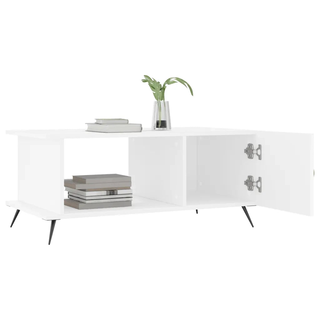 Tavolino da Salotto Bianco 90x50x40 cm in Legno Multistrato 829460