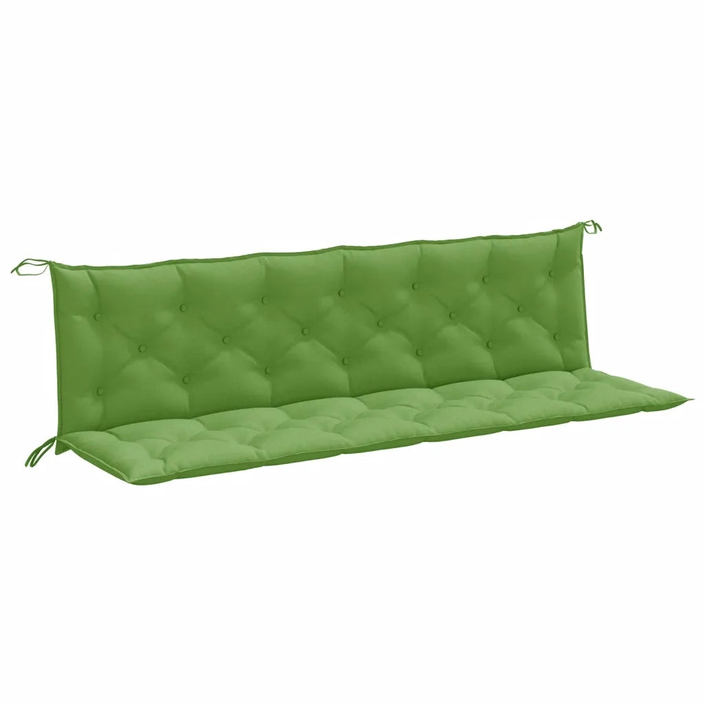 Cuscini Panca Giardino 2pz Verde MÃ©lange 200x50x7 cm Tessuto
