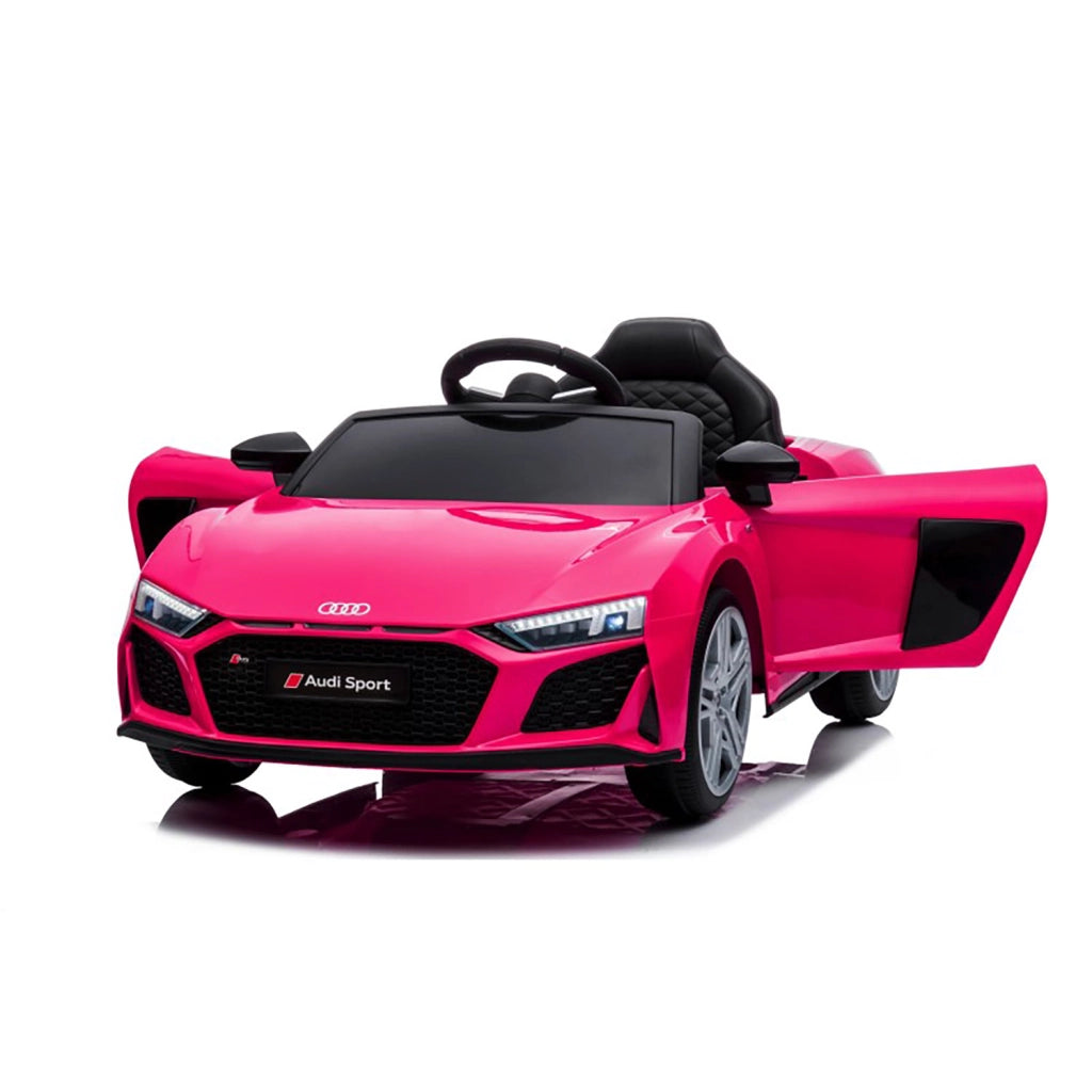 Macchina Elettrica per Bambini 12V Licenza Ufficiale Audi R8 New Spyder con Telecomando e Sedile in pelle Rosa