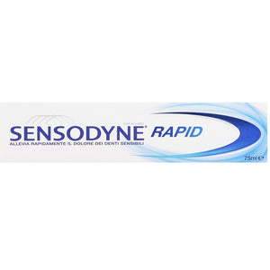Dentifricio sensodyne rapid con fluoro confezione da 75 millilitri