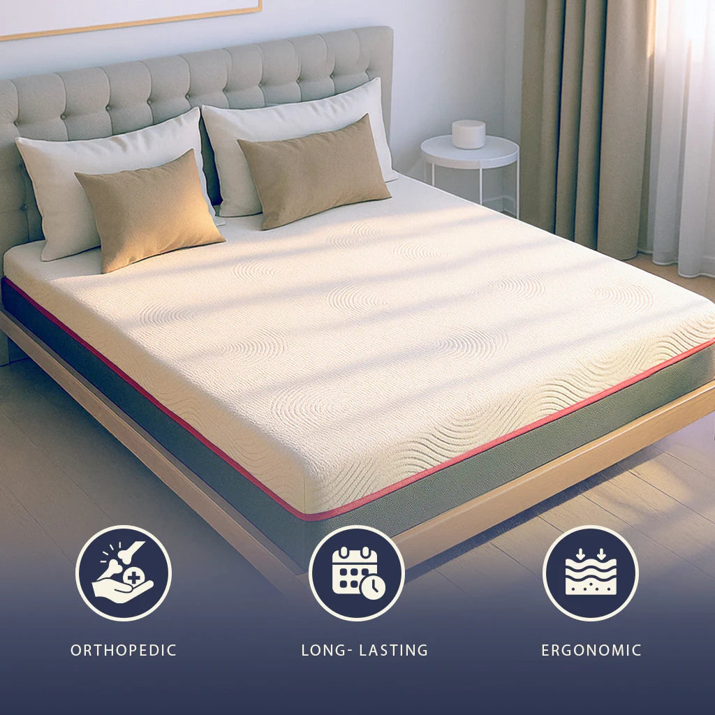 Materasso 120x190 cm Molle Insacchettate e Memory Foam | Altezza 30 cm | Ergonomico, Anallergico e Antibatterico | Made in Italy