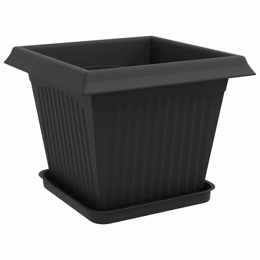Vasi per Piante 24 pcs Nero 33 x 33 x 26 cm Plastica 3403315