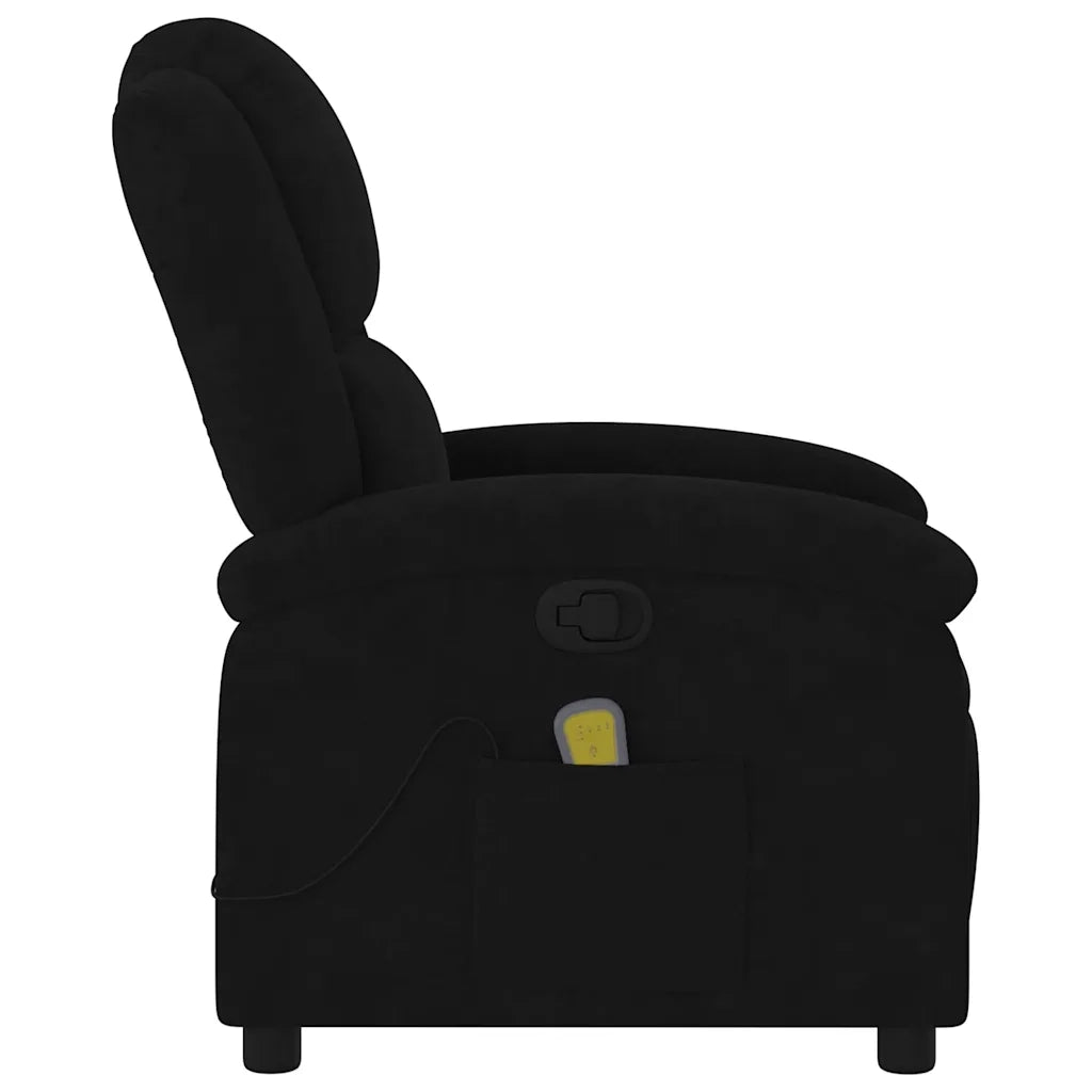 Divano Sedia-Poltrona reclinabile massaggiante in Velluto Nero 762797