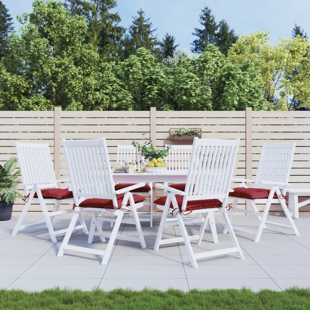 Cuscini per Pallet 6 pz Rosso Vino 50x50x7 cm Tessuto Oxford 361536