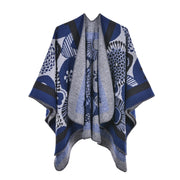 Sciarpa/stola da donna, elegante mantellina calda con spacco