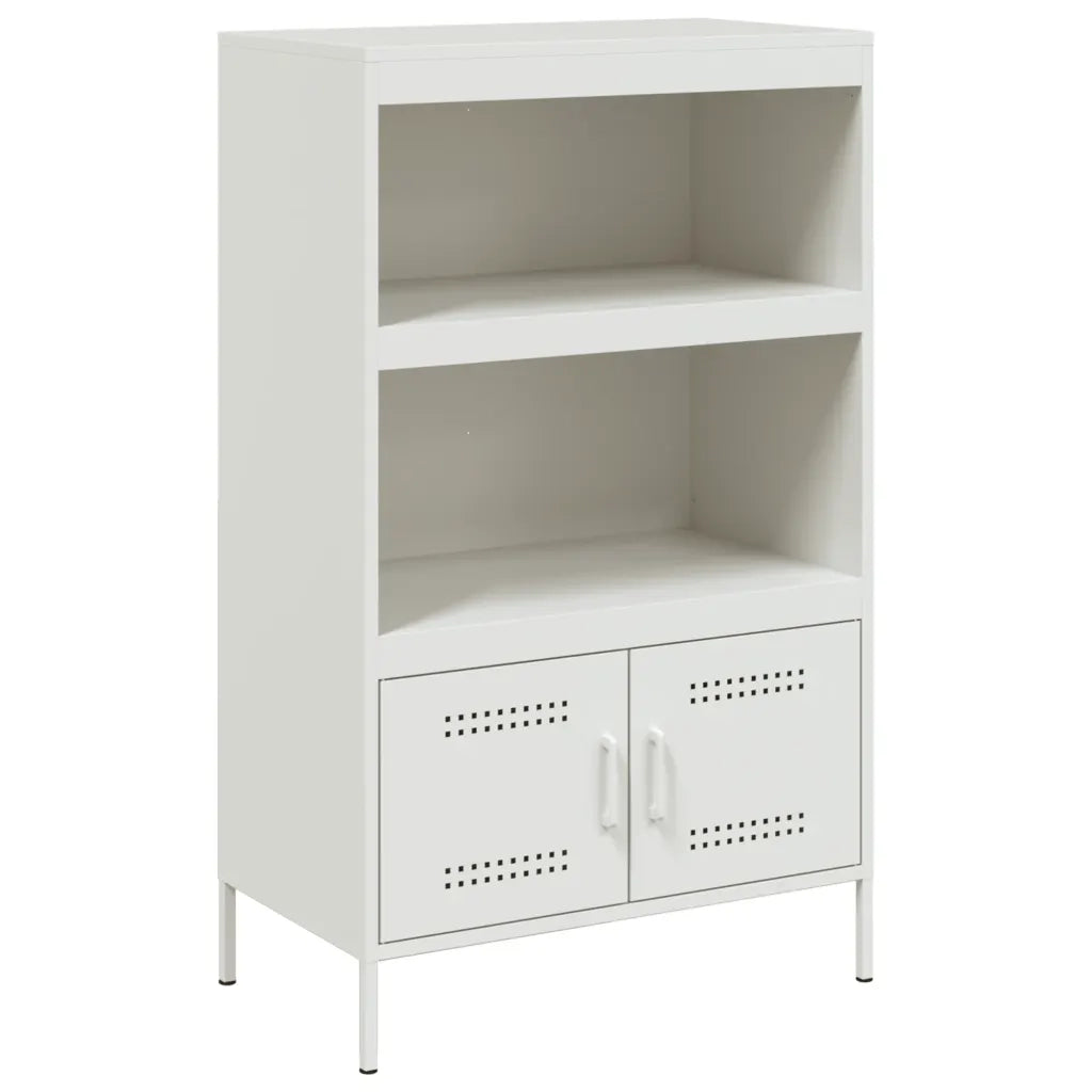 Credenza-Buffet-Armadio da cucina Bianca 68x39x113 cm in Acciaio 227363