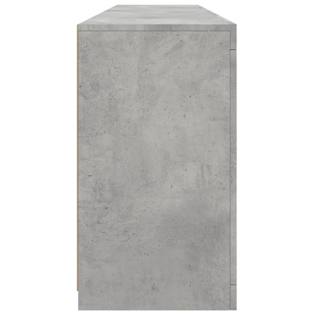 Buffet credenza cassettiera armadio mobile contenitore organizer per cucina soggiorno salotto con luci LED 162 x 37 x 67 cm grigio 02_0029980