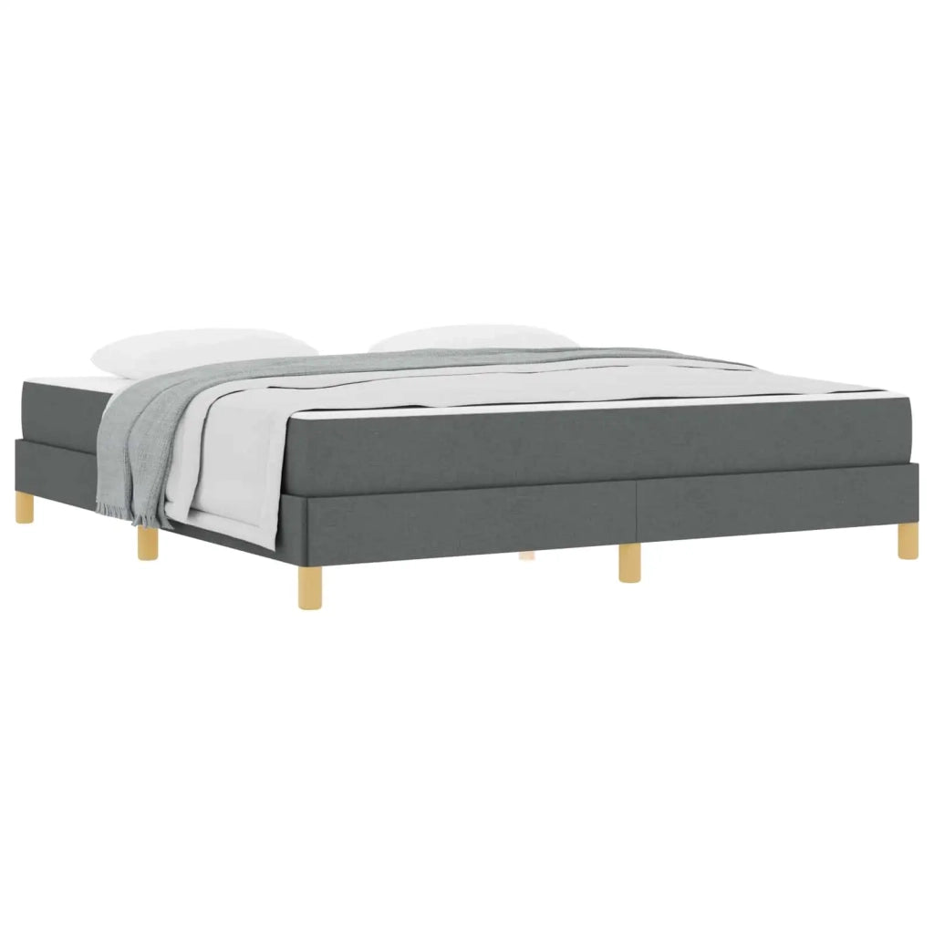 Letto a molle con materasso Grigio scuro 180 x 200 cm Tessuto 3398585