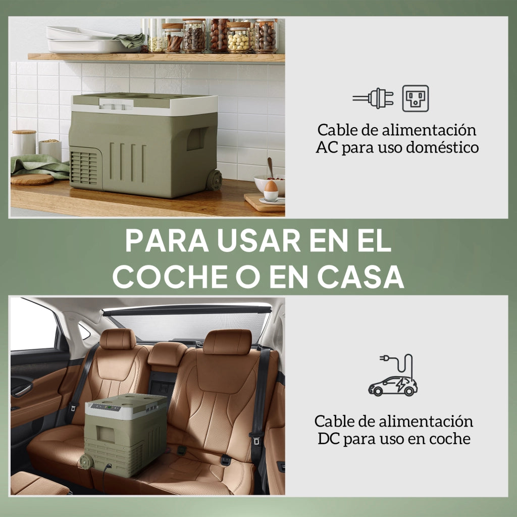 Frigorifero Portatile Elettrico 30L 12V/24V ¨C zephmum ¨C Verde 61x39x41,5 cm
