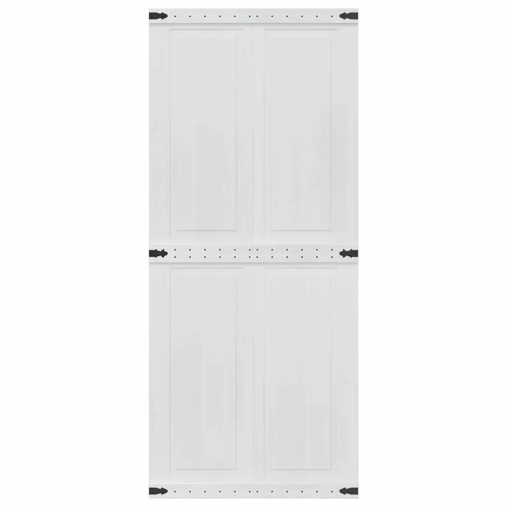 Porta del fienile Corona 90 x 210 cm Legno Massello di Pino
