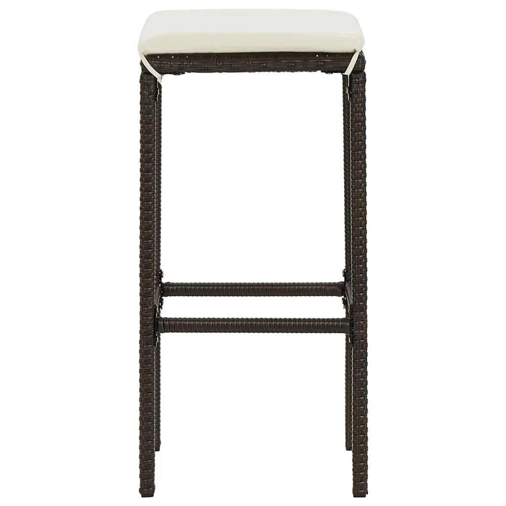 Set da bar da giardino marrone da 4 pezzi con cuscini 02_0013459