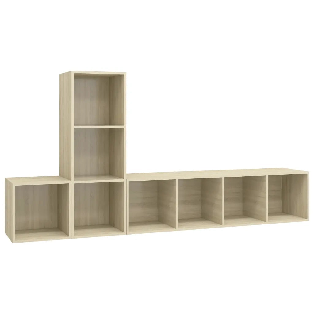Set Porta TV 3 pz Rovere Sonoma in Truciolato cod mxl 18630