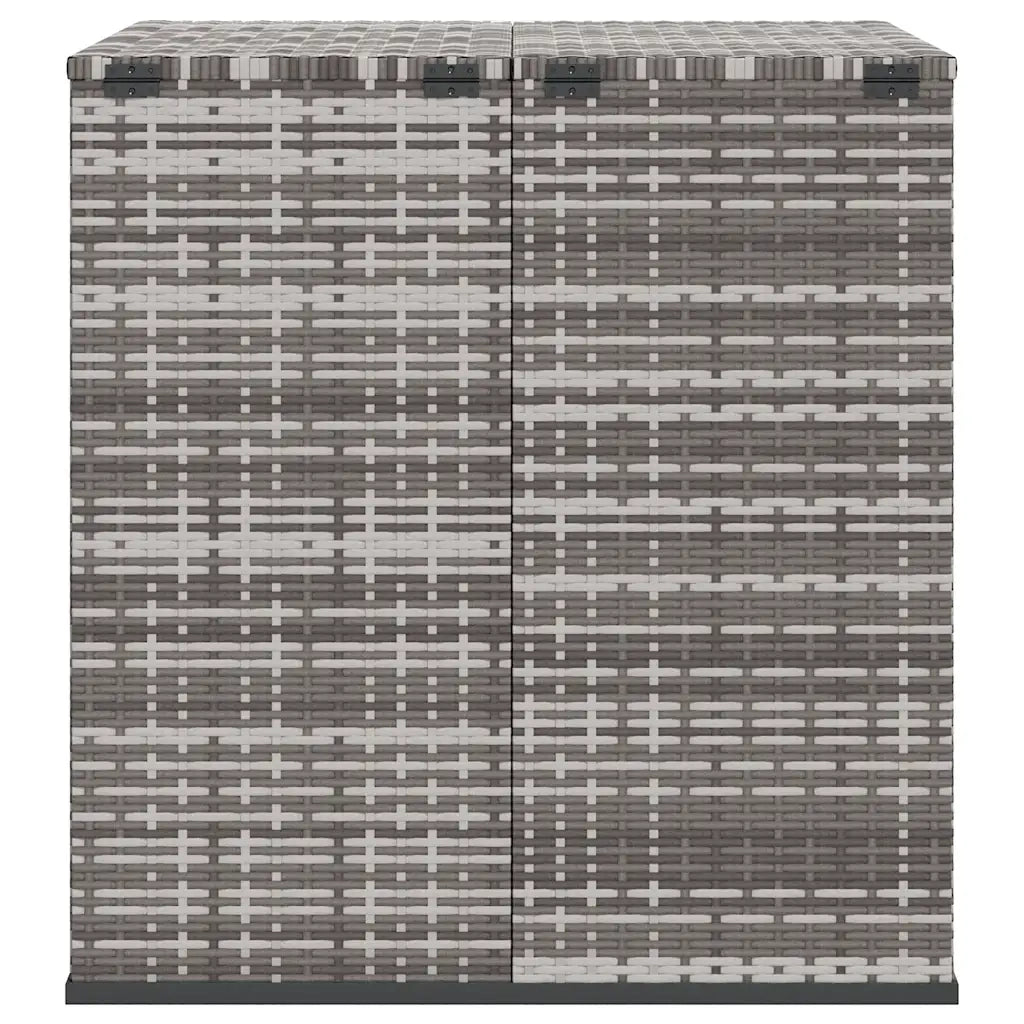 Contenitore da Giardino in Rattan PE 100x97,5x104 cm Grigio 317228