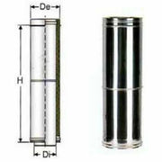 Inox doppia parete elemento tele scopico l.340-550 d.130 b08xb7mq