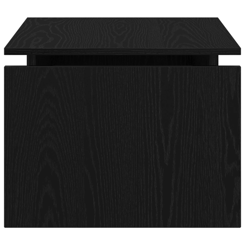 Tavolino da caffÃ¨ in rovere nero 68x38x50 cm in legno ingegnerizzato