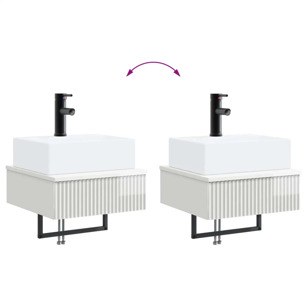 Lavabo da Parete Bianco Lucido 40 x 41 x 39 cm